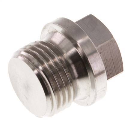 Plug G1/2'' Stainless steel with Collar and External Hex 40bar (562.0psi)