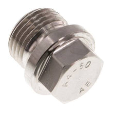 Plug G1/2'' Stainless steel with Collar and External Hex 40bar (562.0psi)