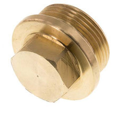 Plug G1 1/4'' Brass with Collar and External Hex 16bar (224.8psi)