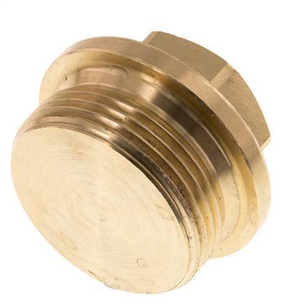 Plug G1 1/4'' Brass with Collar and External Hex 16bar (224.8psi)