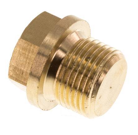 Plug G3/8'' Brass with Collar and External Hex 16bar (224.8psi) [2 Pieces]