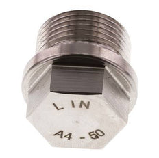 Plug G3/4'' Stainless steel with Collar and External Hex 40bar (562.0psi)