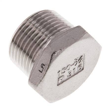 Plug R3/4'' Stainless steel with External Hex 16bar (224.8psi) [2