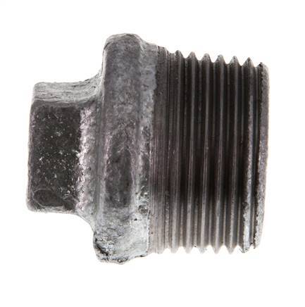 Plug R1'' Malleable cast iron with External Square 25bar (351.25psi) [5 Pieces]