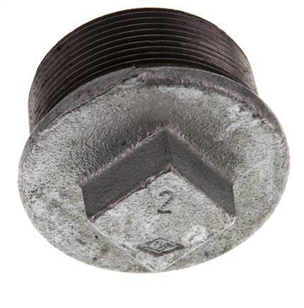 Plug R2'' Malleable cast iron with External Square 25bar (351.25psi) [2 Pieces]