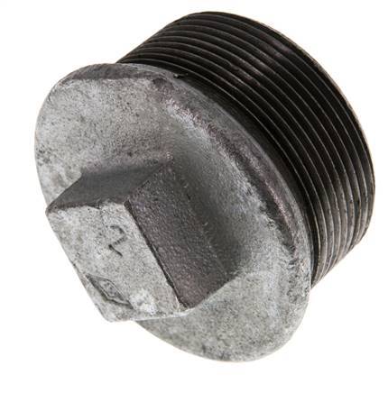 Plug R2'' Malleable cast iron with External Square 25bar (351.25psi) [2 Pieces]