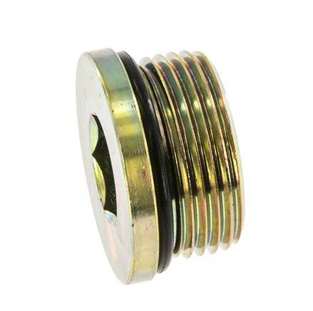 Plug UN 1-5/16''-12 Steel NBR with Internal Hex 400bar (5620.0psi)