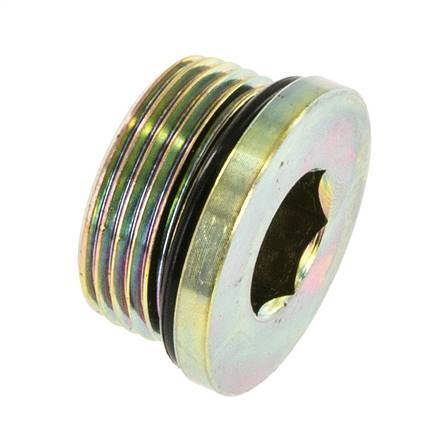 Plug UN 1-5/16''-12 Steel NBR with Internal Hex 400bar (5620.0psi)