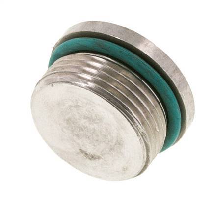 Plug UN 1-5/16''-12 Stainless steel FKM with Internal Hex 400bar (5620.0psi)