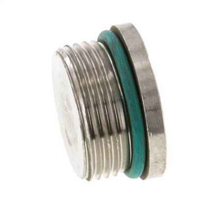 Plug UN 1-5/16''-12 Stainless steel FKM with Internal Hex 400bar (5620.0psi)