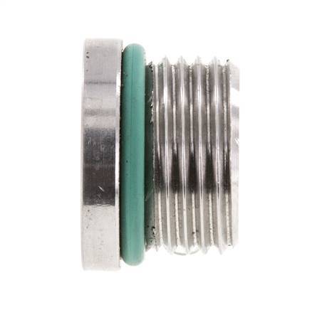 Plug UNF 3/4INCH-16 Stainless steel FKM with Internal Hex 630bar (8851.5psi)