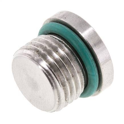 Plug UNF 9/16INCH-18 Stainless steel FKM with Internal Hex 630bar (8851.5psi)