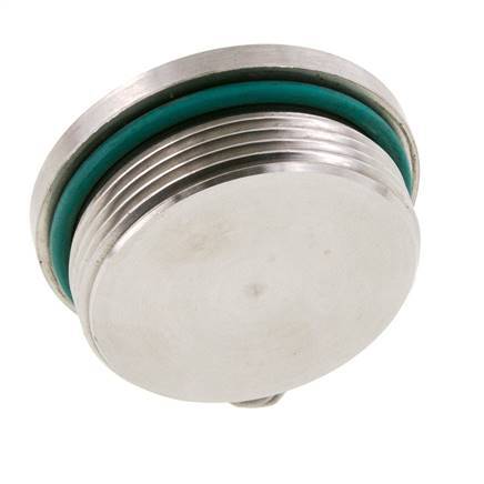 Plug UN 1-7/8''-12 Stainless steel FKM with Internal Hex 250bar (3512.5psi)