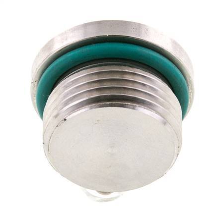 Plug UN 1-1/16''-12 Stainless steel FKM with Internal Hex 400bar (5620.0psi)
