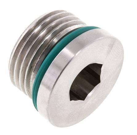 Plug UNF 7/8''-14 Stainless steel FKM with Internal Hex 630bar (8851.5psi)