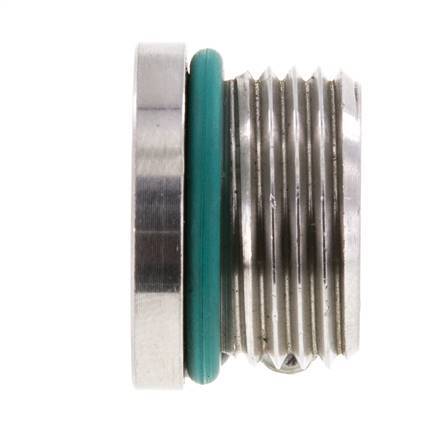 Plug UNF 7/8''-14 Stainless steel FKM with Internal Hex 630bar (8851.5psi)