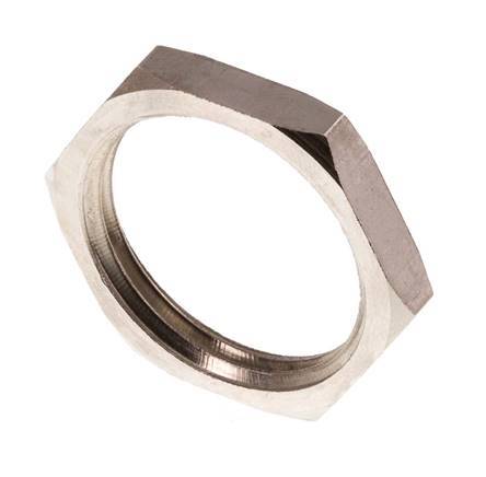 Lock Nut G3/4'' Nickel Plated Brass [5 Pieces]