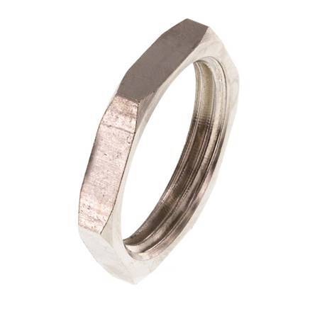 Lock Nut G3/4'' Nickel Plated Brass [5 Pieces]