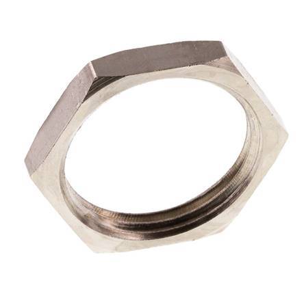 Lock Nut G3/4'' Nickel Plated Brass [5 Pieces]