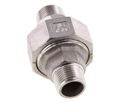 Union Straight Connector R3/8'' Stainless Steel Flat Seal PTFE 16bar (224.8psi)