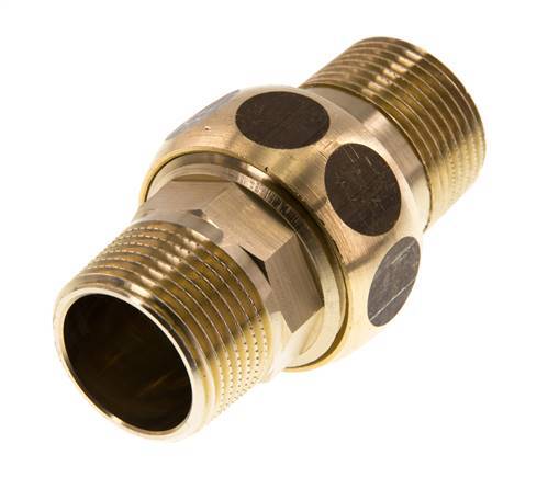 Union Straight Connector R3/4'' Brass Flat Seal Centellen 16bar (224.8psi)