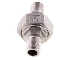 Union Straight Connector R1/4'' Stainless Steel Flat Seal PTFE 16bar (224.8psi)