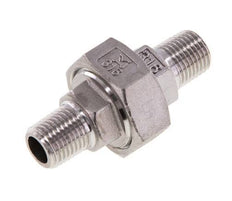 Union Straight Connector R1/4'' Stainless Steel Flat Seal PTFE 16bar (224.8psi)