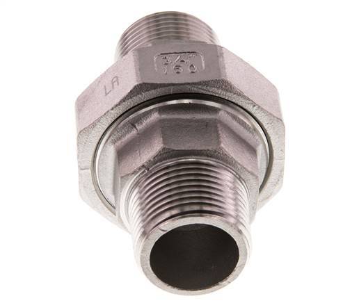 Union Straight Connector R3/4'' Stainless Steel Flat Seal PTFE 16bar (224.8psi)
