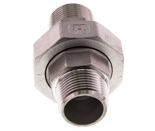 Union Straight Connector R3/4'' Stainless Steel Flat Seal PTFE 16bar (224.8psi)