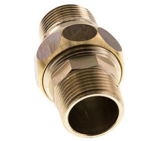 Union Straight Connector R1'' Brass Flat Seal Centellen 16bar (224.8psi)