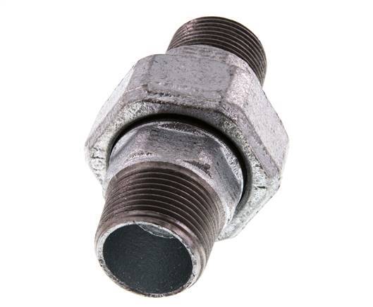 Union Straight Connector R1'' Cast Iron Flat Seal 25bar (351.25psi)