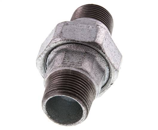 Union Straight Connector R1'' Cast Iron Flat Seal 25bar (351.25psi)