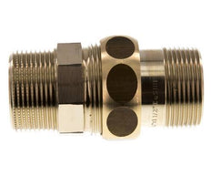 Union Straight Connector R1 1/4'' Brass Flat Seal Centellen 16bar (224.8psi)
