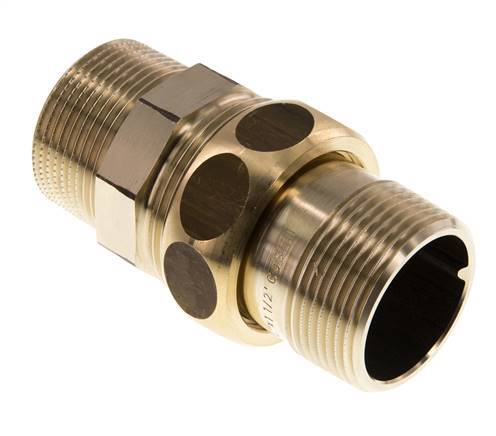 Union Straight Connector R1 1/4'' Brass Flat Seal Centellen 16bar (224.8psi)