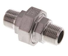 Union Straight Connector R1/2'' Stainless Steel Flat Seal PTFE 16bar (224.8psi)