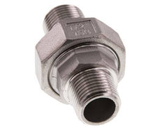 Union Straight Connector R1/2'' Stainless Steel Flat Seal PTFE 16bar (224.8psi)