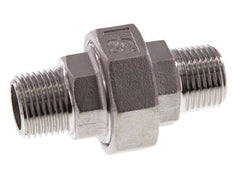 Union Straight Connector R1/2'' Stainless Steel Flat Seal PTFE 16bar (224.8psi)