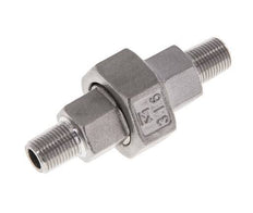 Union Straight Connector R1/8'' Stainless Steel Flat Seal PTFE 16bar (224.8psi)
