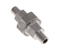 Union Straight Connector R1/8'' Stainless Steel Flat Seal PTFE 16bar (224.8psi)