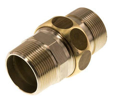 Union Straight Connector R1 1/2'' Brass Flat Seal Centellen 16bar (224.8psi)