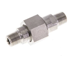 Double Nipple R1/8'' Separable Stainless Steel Flat Seal PTFE 40bar (562.0psi)
