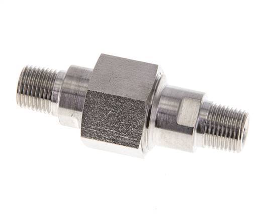 Double Nipple R1/8'' Separable Stainless Steel Flat Seal PTFE 40bar (562.0psi)