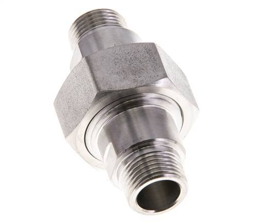 Double Nipple R3/8'' Separable Stainless Steel Flat Seal PTFE 40bar (562.0psi)