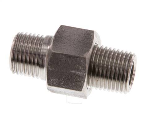 Double Nipple R1/8'' Separable Stainless Steel Conical Seal 40bar (562.0psi)