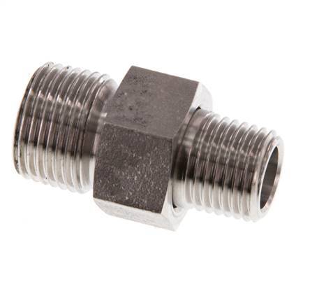 Double Nipple R1/4'' x R3/8'' Separable Stainless Steel Conical Seal 40bar (562.0psi)