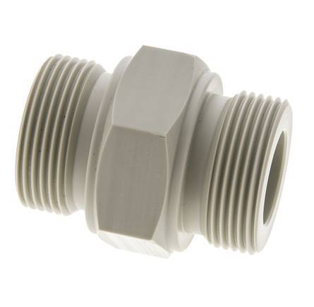 Double Nipple G1 1/4'' Polypropylene (pp) 10bar (140.5psi) FDA 50mm Hex