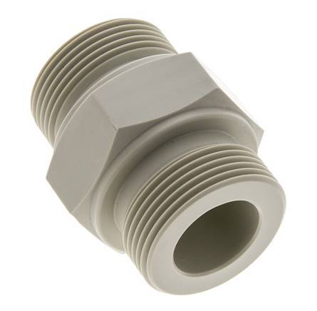 Double Nipple G1 1/4'' Polypropylene (pp) 10bar (140.5psi) FDA 50mm Hex