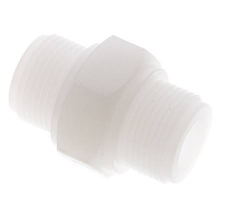 Double Nipple G3/4'' PVDF 10bar (140.5psi) FDA 36mm Hex