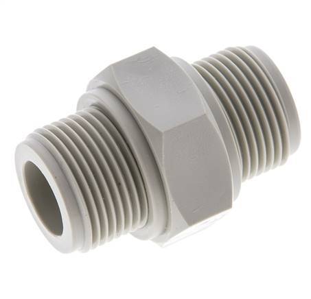 Double Nipple G3/4'' Polypropylene (pp) 10bar (140.5psi) FDA 36mm Hex