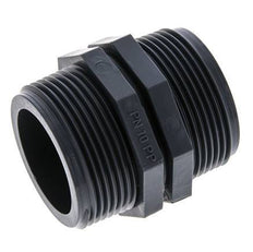 Double Nipple G1 1/2'' Polypropylene (pp) 10bar (140.5psi) FDA 54mm Hex